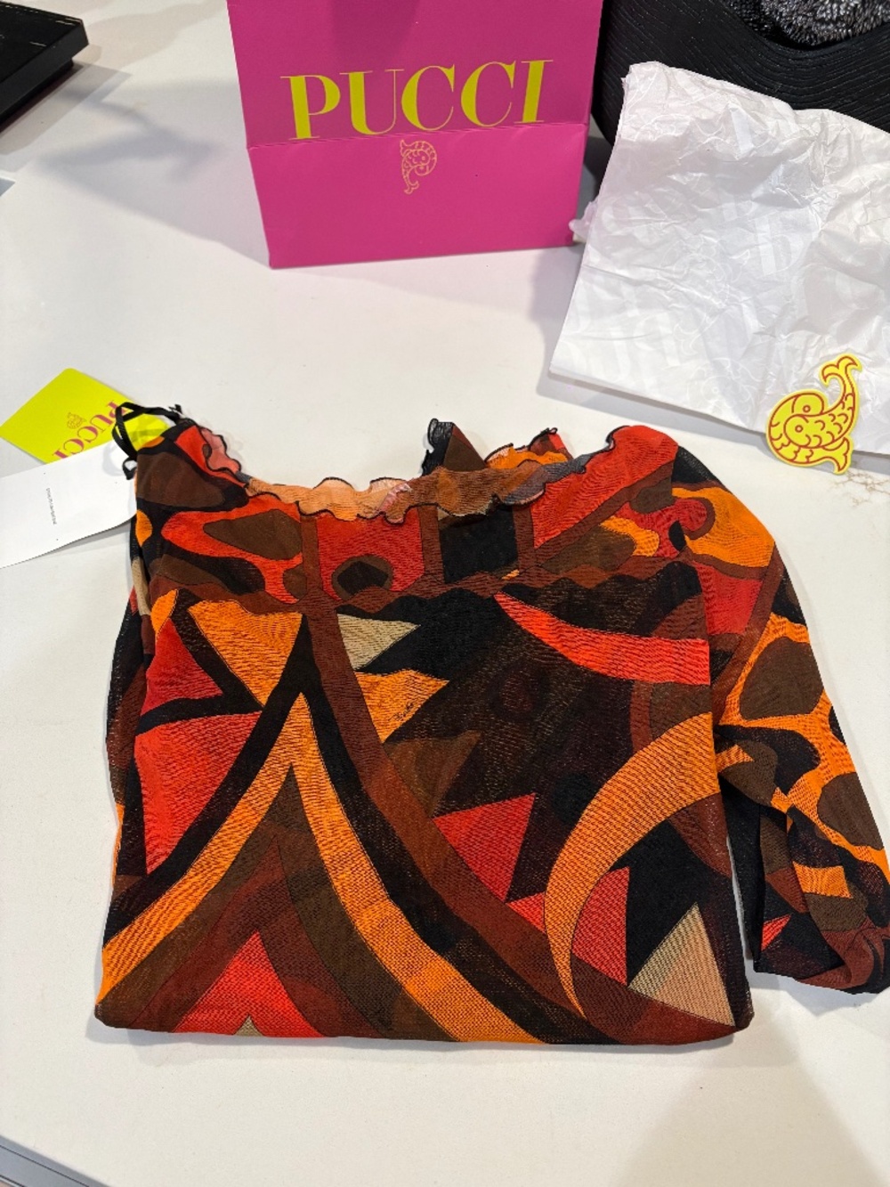 Pucci Mesh Top